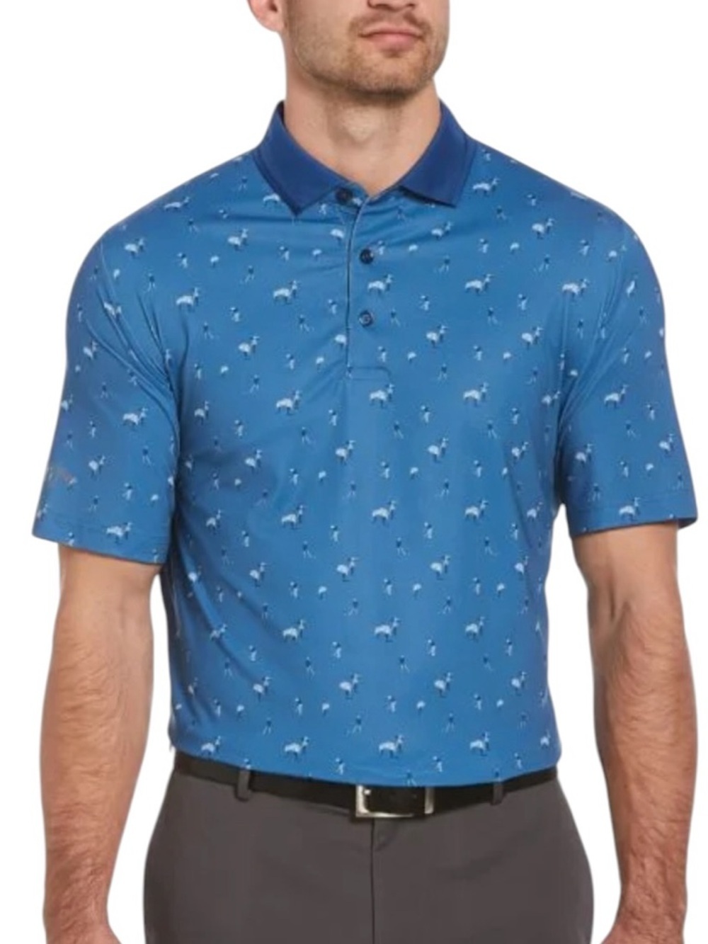 Callaway Swing Tech Novelty Print Golf Polo Men Size XL